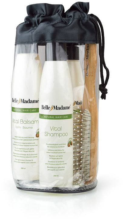 KIT Ingrijire peruci si extensii par natural BELLE MADAME