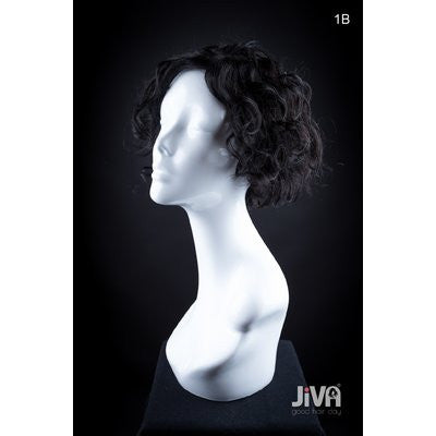 Peruca Naturala Retro cu par ondulat Negru brun 1B